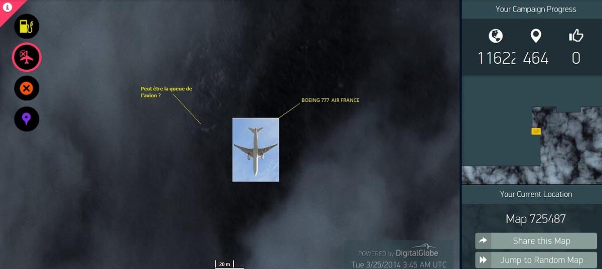 Captures du Boeing MH570