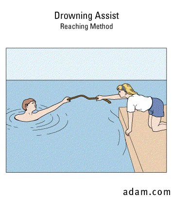 Drowning rescue, reaching assist
